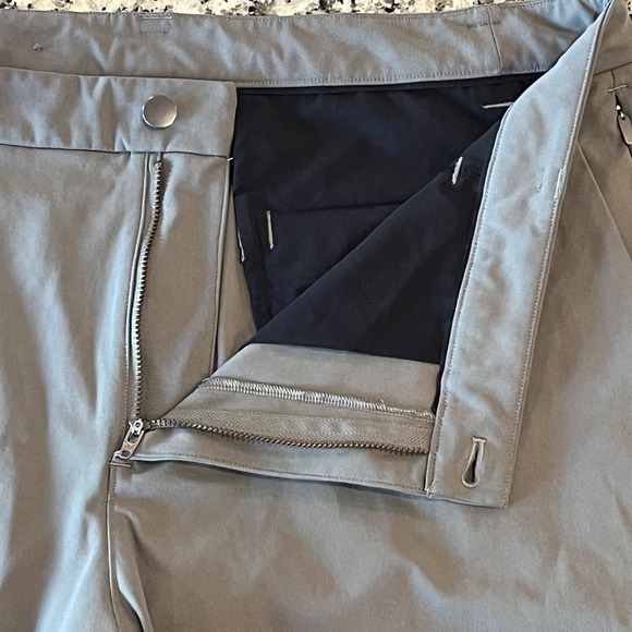 Lululemon ABC Performance Trouser Pants Mens 38 Olive Green Stretch - Picture 8 of 13